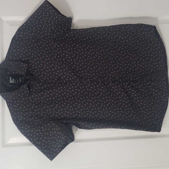 Cuidado con el Perro Charcoal Pink Lightning Bolt Casual Button-Up Shirt. Men's - Picture 2 of 8